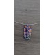 Pendentif femme en verre fusing millefiori coloris bleu rouge créatrice bijoux artisanaux vendée