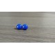 Earrings chip glass fusing blue stainless steel