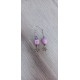 Boucles d'oreilles étoile céramique violettes