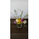 Pique flowers for small pot, glass or glass. Craft creation in enamelled earthenware