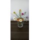 Pique flowers for small pot, glass or glass. Craft creation in enamelled earthenware