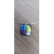 Creative blue fusing glass pendant sold