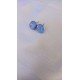 Boucles d'oreilles puce verre fusing bleu Dichroic acier inoxydable