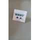 Boucles d'oreilles puce verre fusing millefiori bleu fleurs