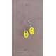 Boucles d'oreilles fantaisie céramique ovale jaune