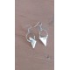 Boucles d'oreilles céramique triangle blanche