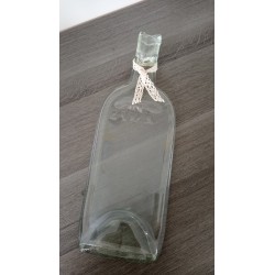 Plat en bouteille de verre recyclé fondue transparente à motif