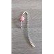 Ceramic pink and silver metal bookmark