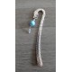 Ceramic turquoise and silver metal bookmark