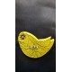 Broche oiseau jaune en faïence artisanale sur acier inoxydable made in france vendée