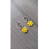 Yellow oval fancy earrings