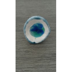 Ceramic ring and merged glass creation made in france